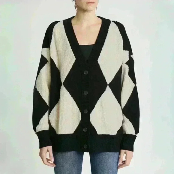 PISTOLA Denim Evelyn Oversized Diamond Cardigan - Picture 10 of 16